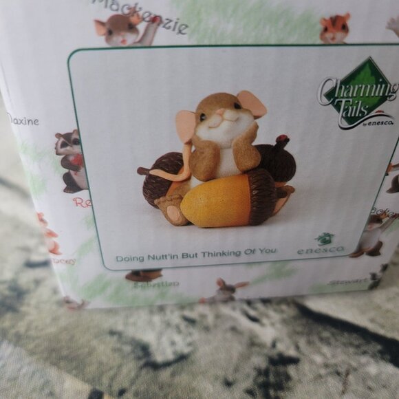 Charming Tails Doing Nuffin But Thinking Of You Mouse Fitz & Floyd W Box - Picture 2 of 2